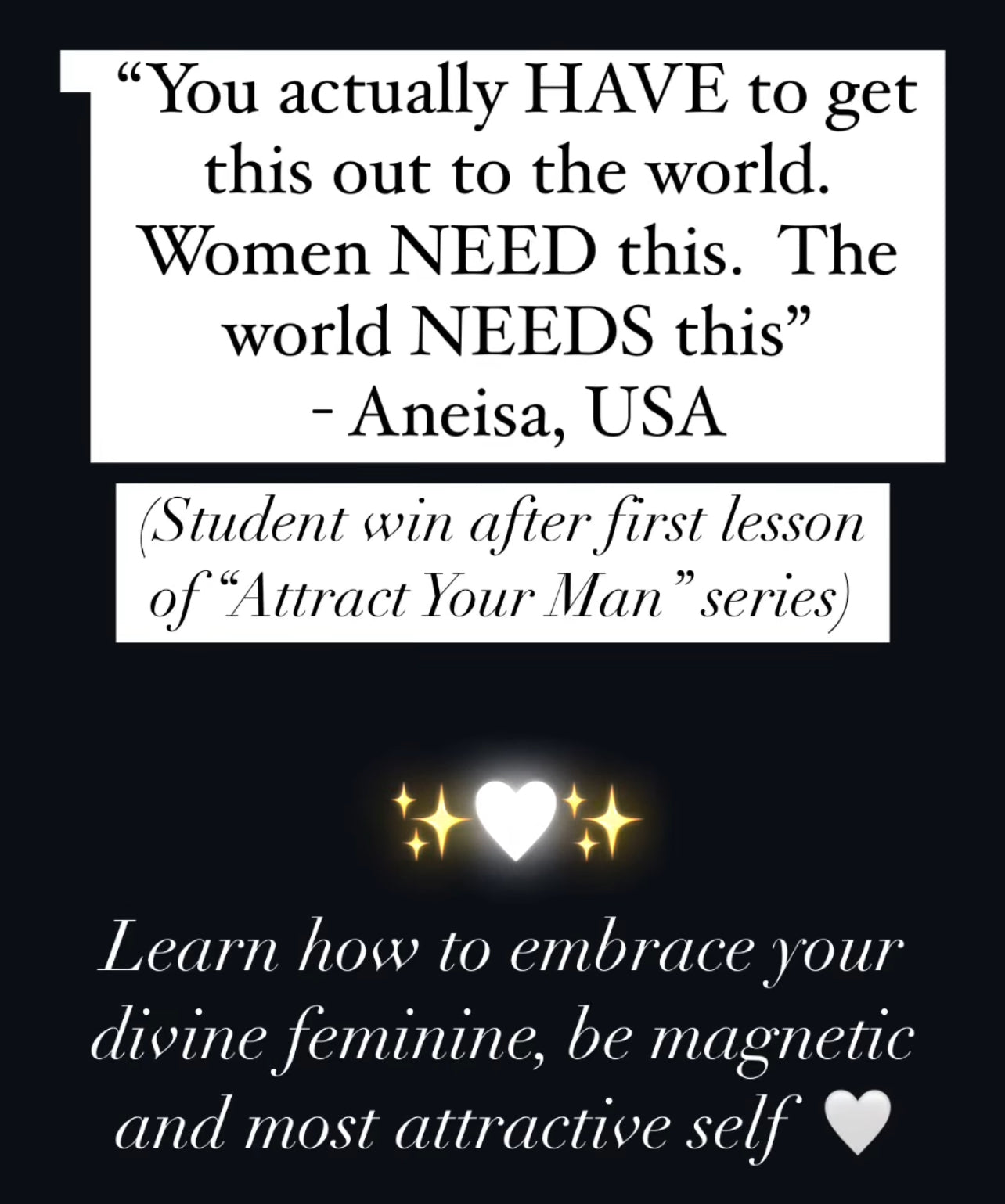 Attract Your Man: Femininity Program - DOORS OPEN -  CLICK PINK BUTTON 👇🏼👇🏼