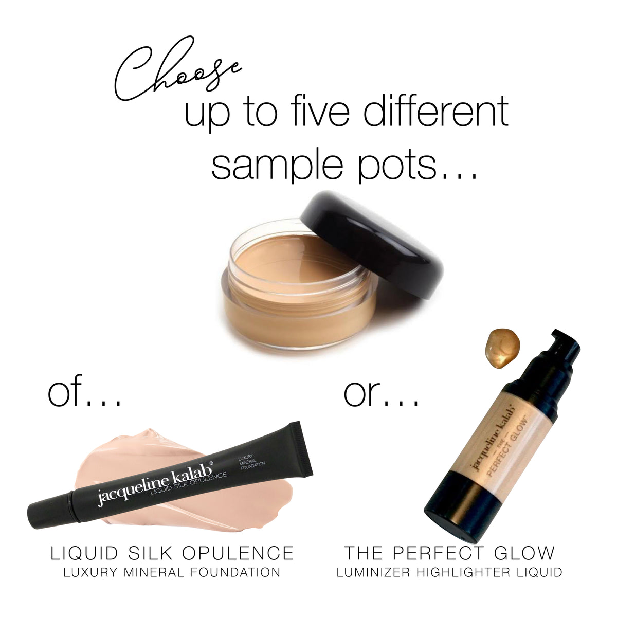 Sample Pots - Single Use Foundation or Perfect Glow- Choose up to 5 different colors with each full product order! (Strictly Limit 1 per color)